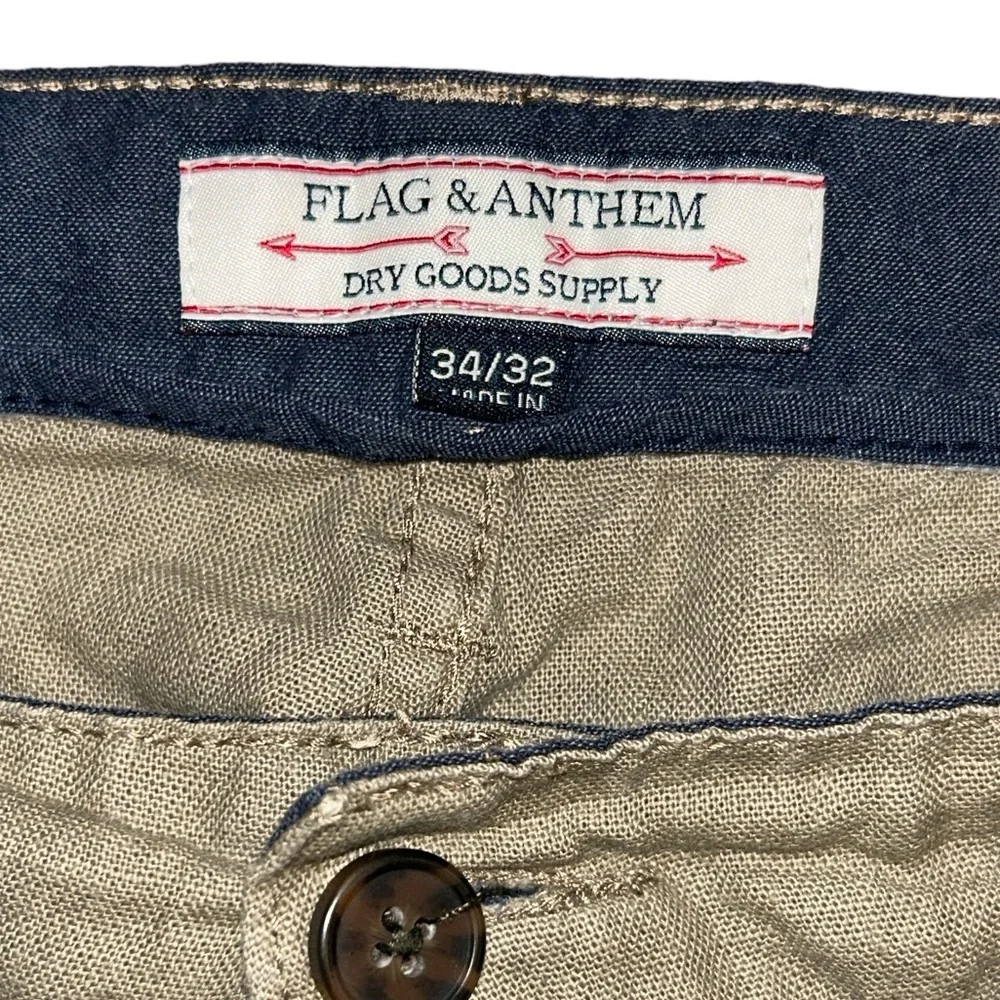 Flag & Anthem straight linen blend pant